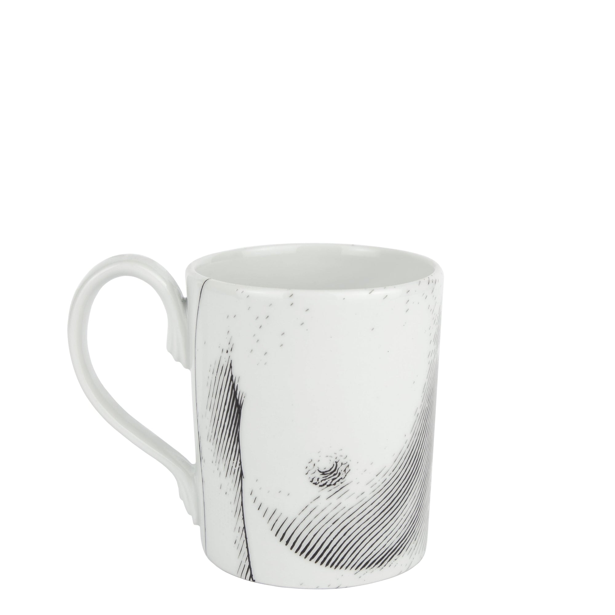 Porcelain Breast Mug - Black & White
