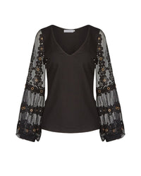 Munira cotton T-shirt - Black