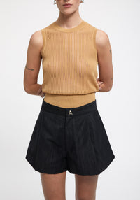 Short Muriel en lin - Black