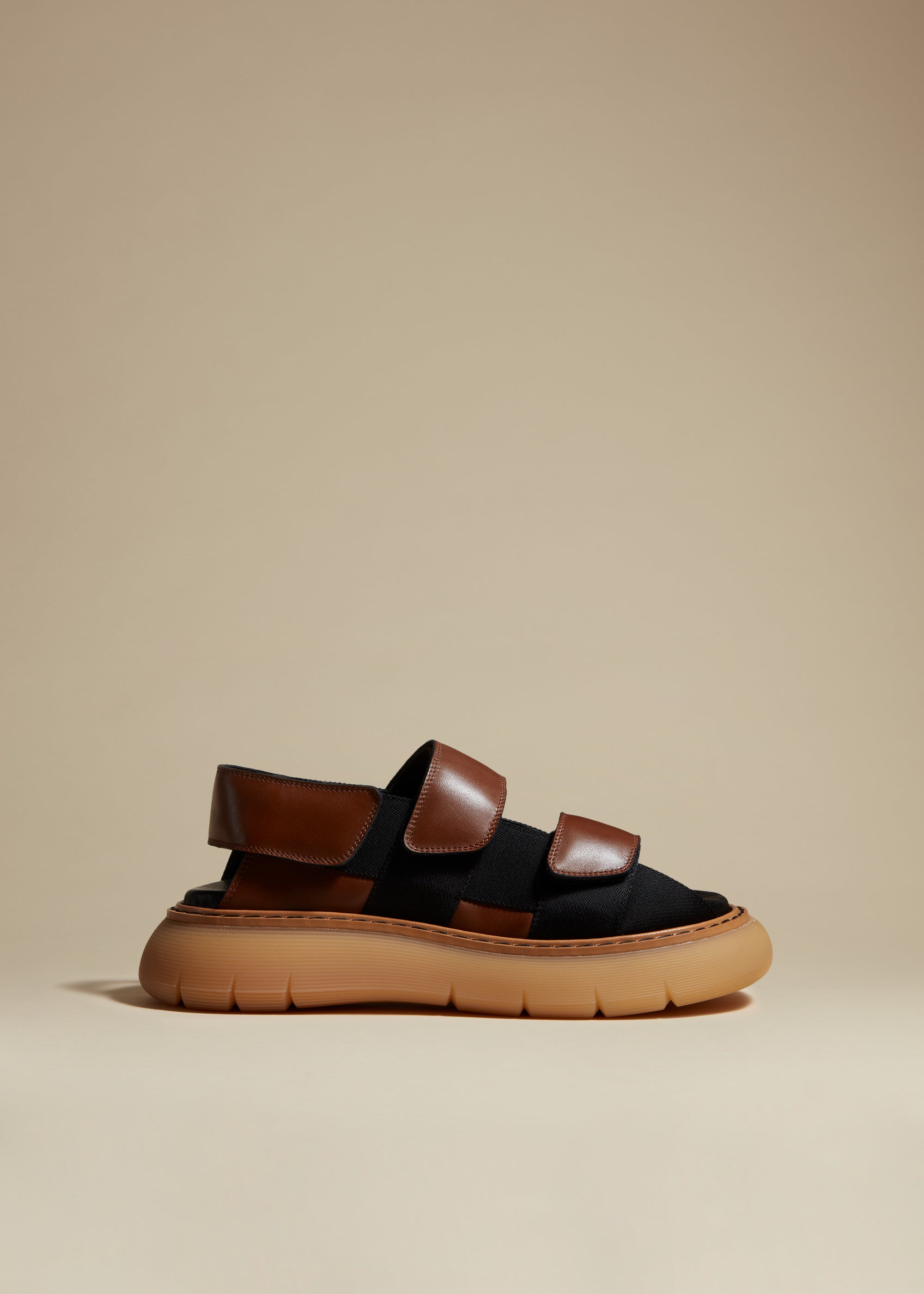 Murray sandal in leather - Chestnut