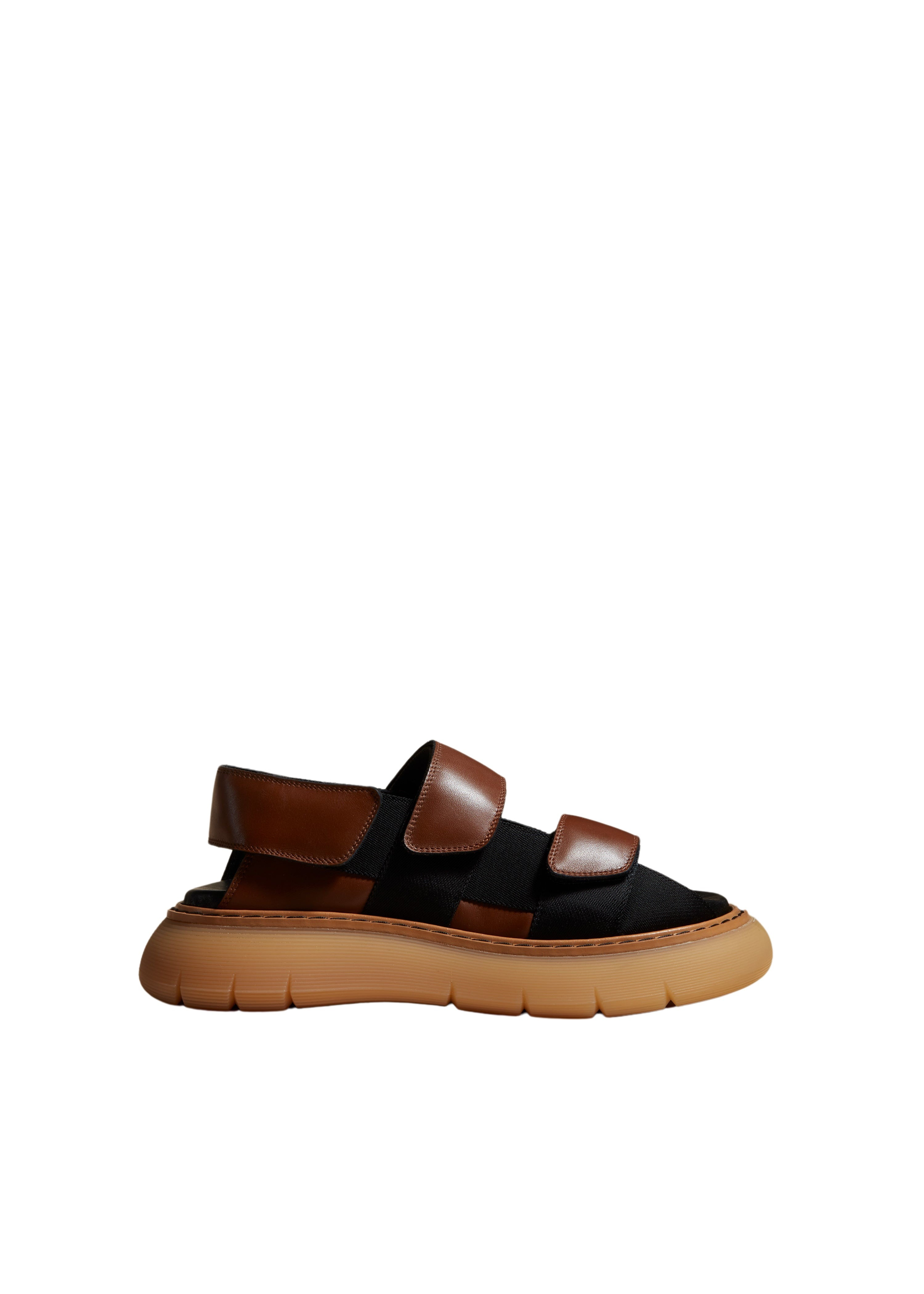 Murray sandal in leather - Chestnut