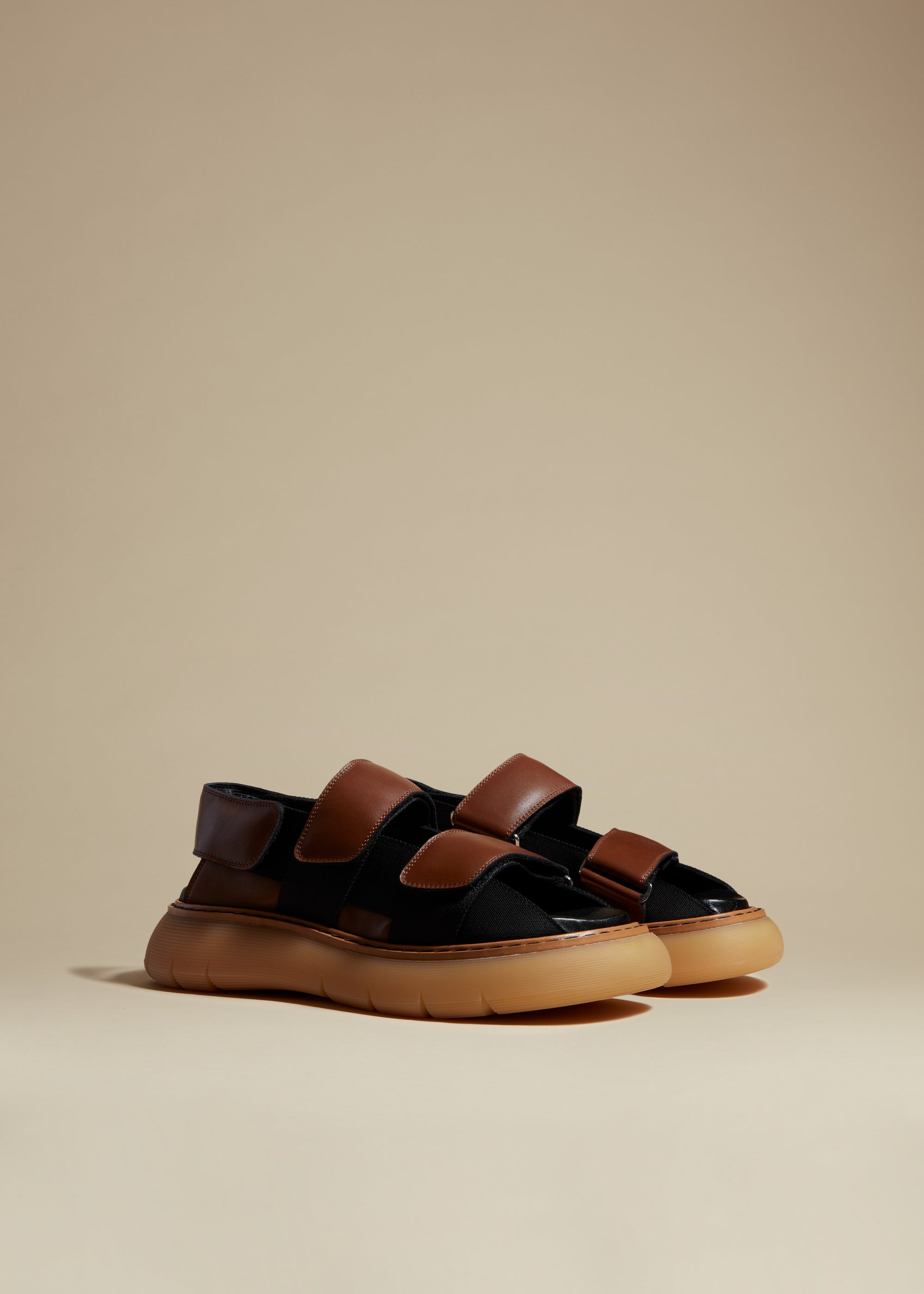 Murray sandal in leather - Chestnut