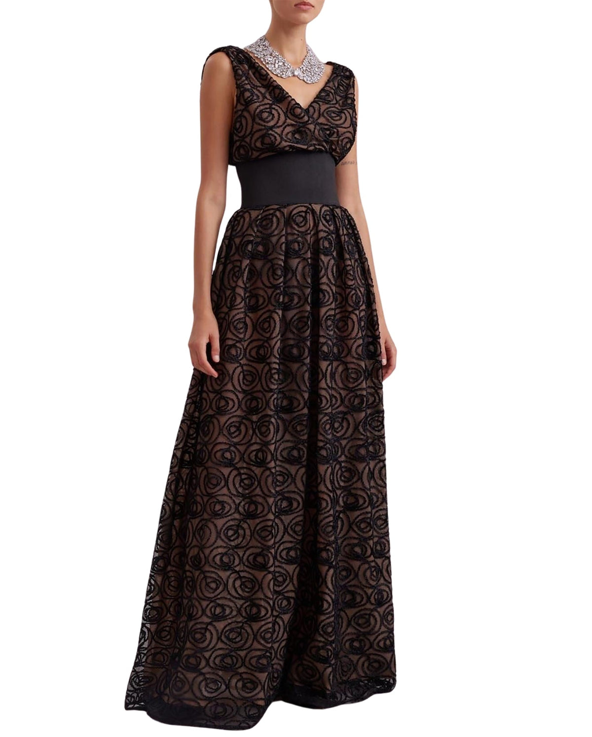 Robe Muse à détails brodés - Black