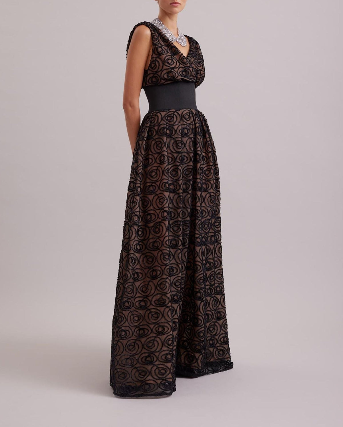Robe Muse à détails brodés - Black