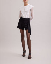 Chemisier Musset à col claudine - White