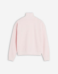 Baby Fox Patch Half Zip Sweatshirt - Rosewater