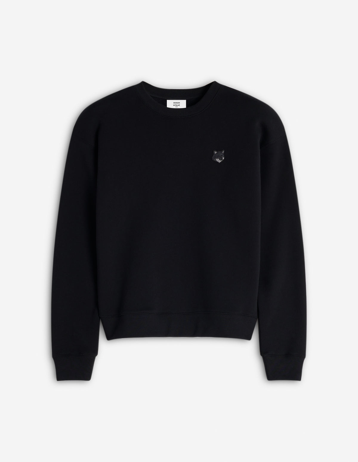 Bold Fox Head Patch Comfort Sweatshirt - Black