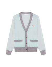 Cardigan Baby Fox à manches longues en laine - Peppermint