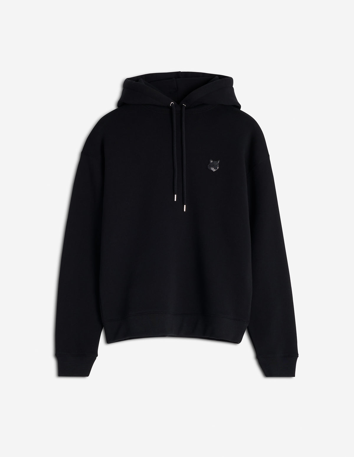 Bold Fox Head Patch Comfort Hoodie - Black