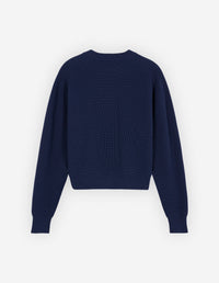Pull Bold Fox Head côtelé avec écusson - Ink Blue