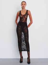 Evening Lace Skirt - Black