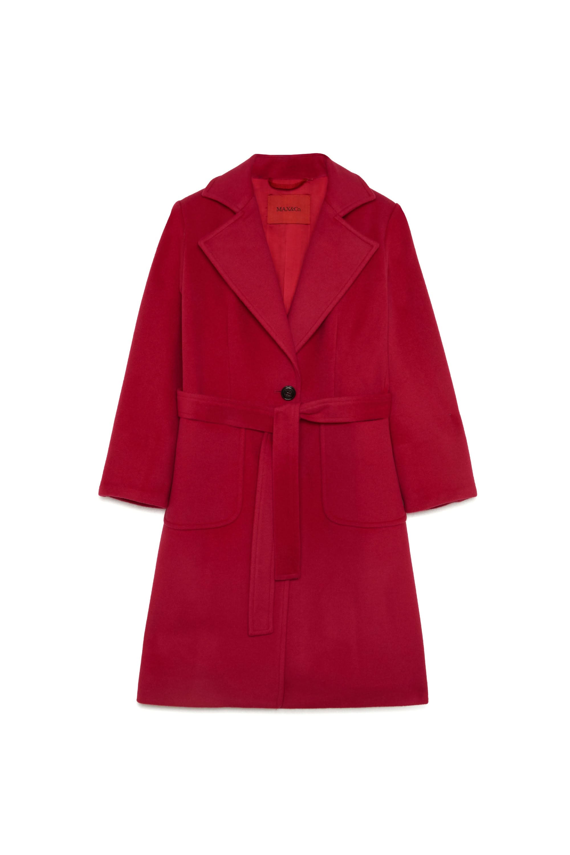Manteau avec ceinture en laine - Persian Red