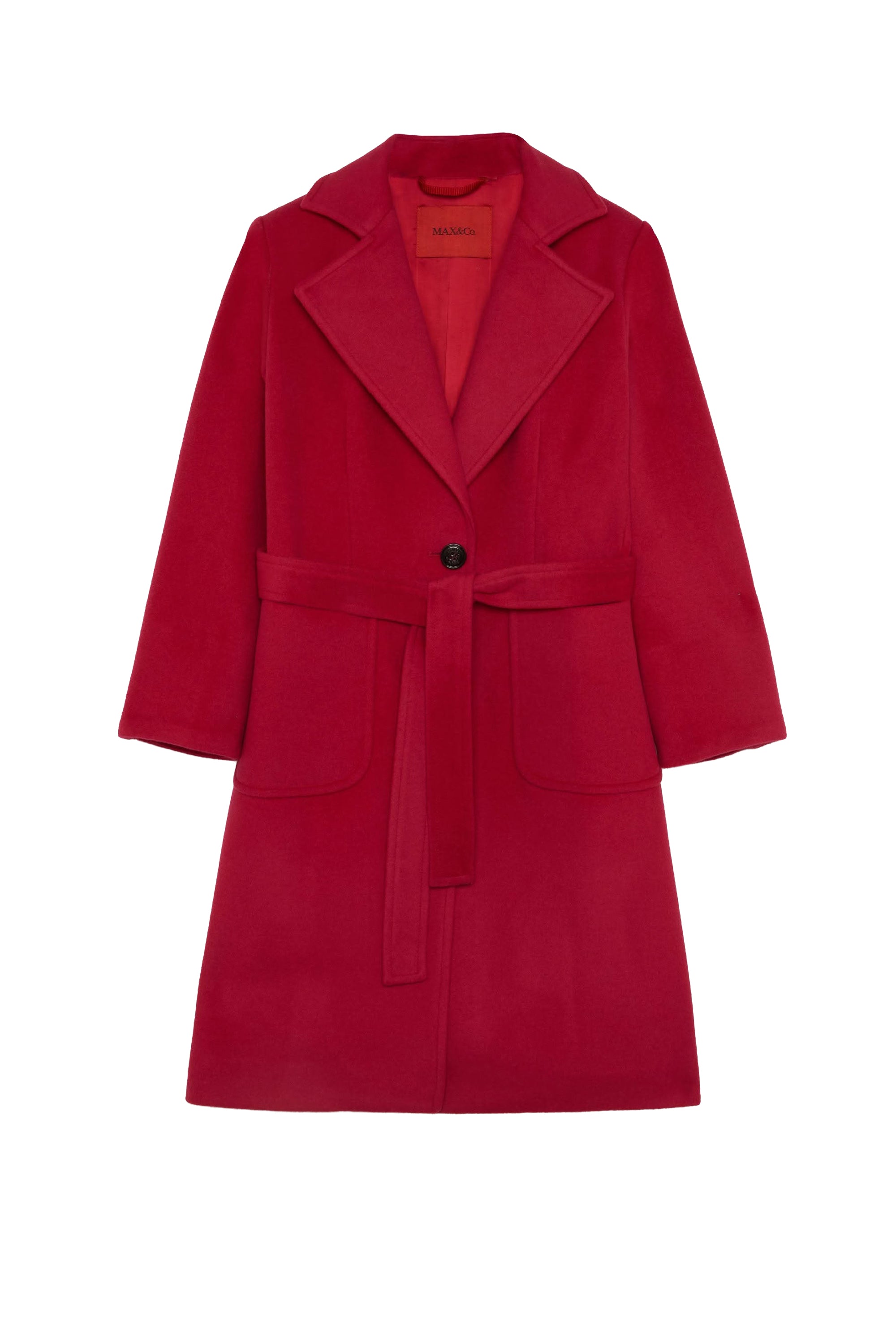 Coat with wool belt - Persian Red