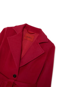 Manteau avec ceinture en laine - Persian Red