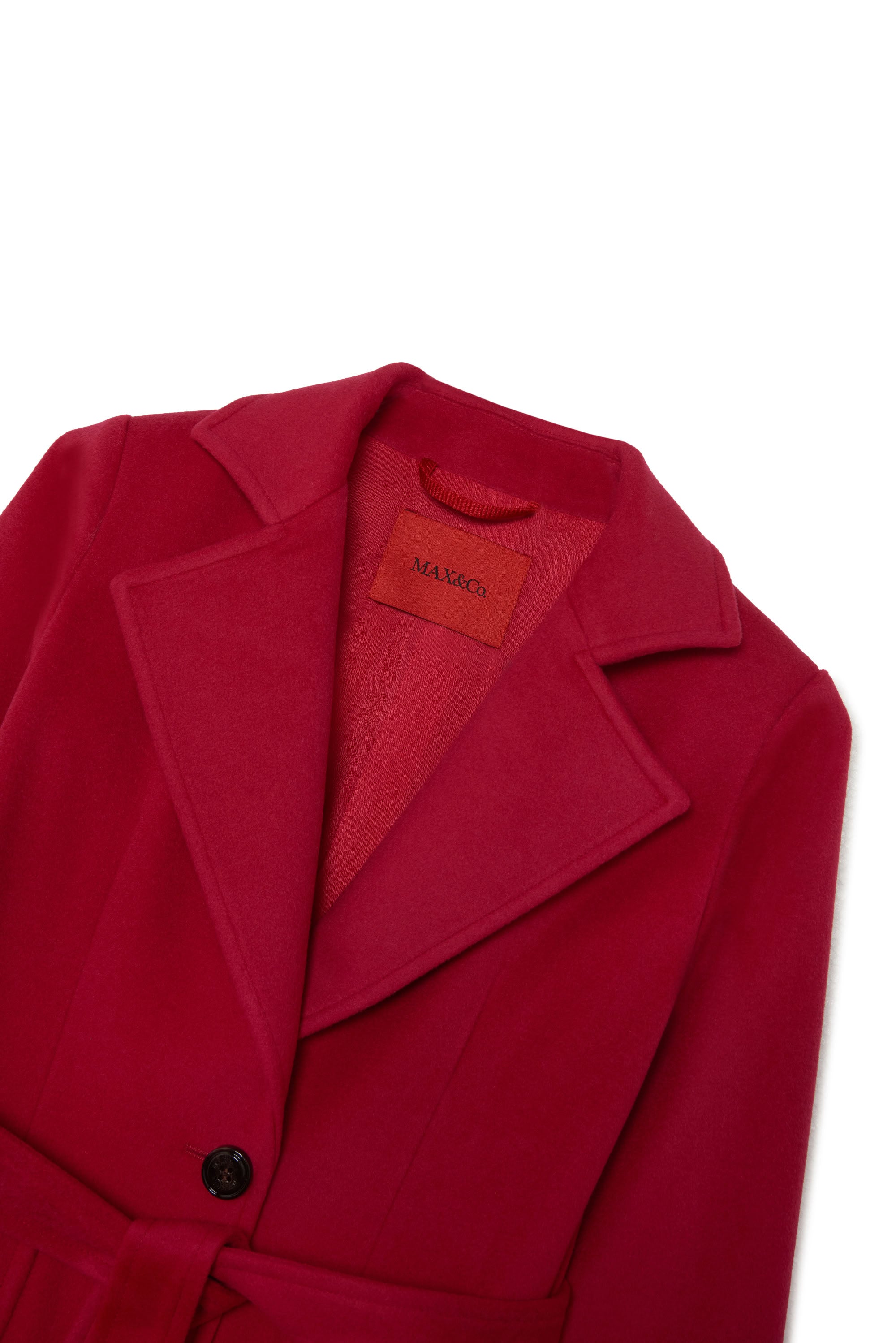 Manteau avec ceinture en laine - Persian Red