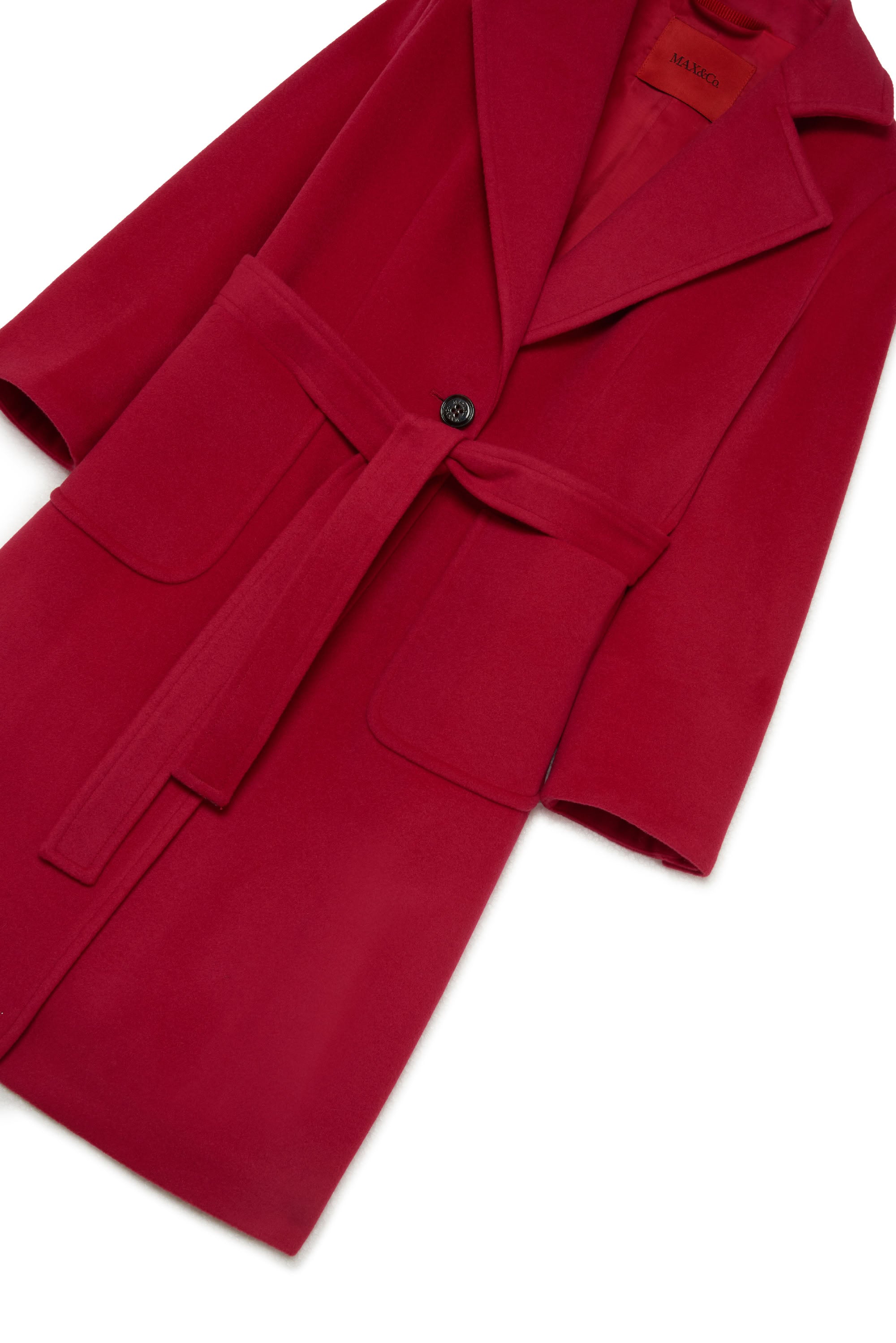Manteau avec ceinture en laine - Persian Red