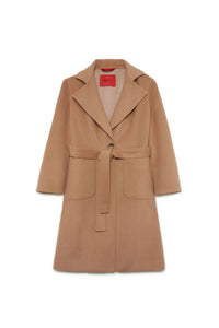 Coat with wool belt - Nougat