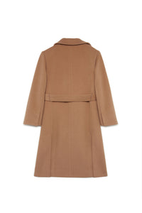 Coat with wool belt - Nougat