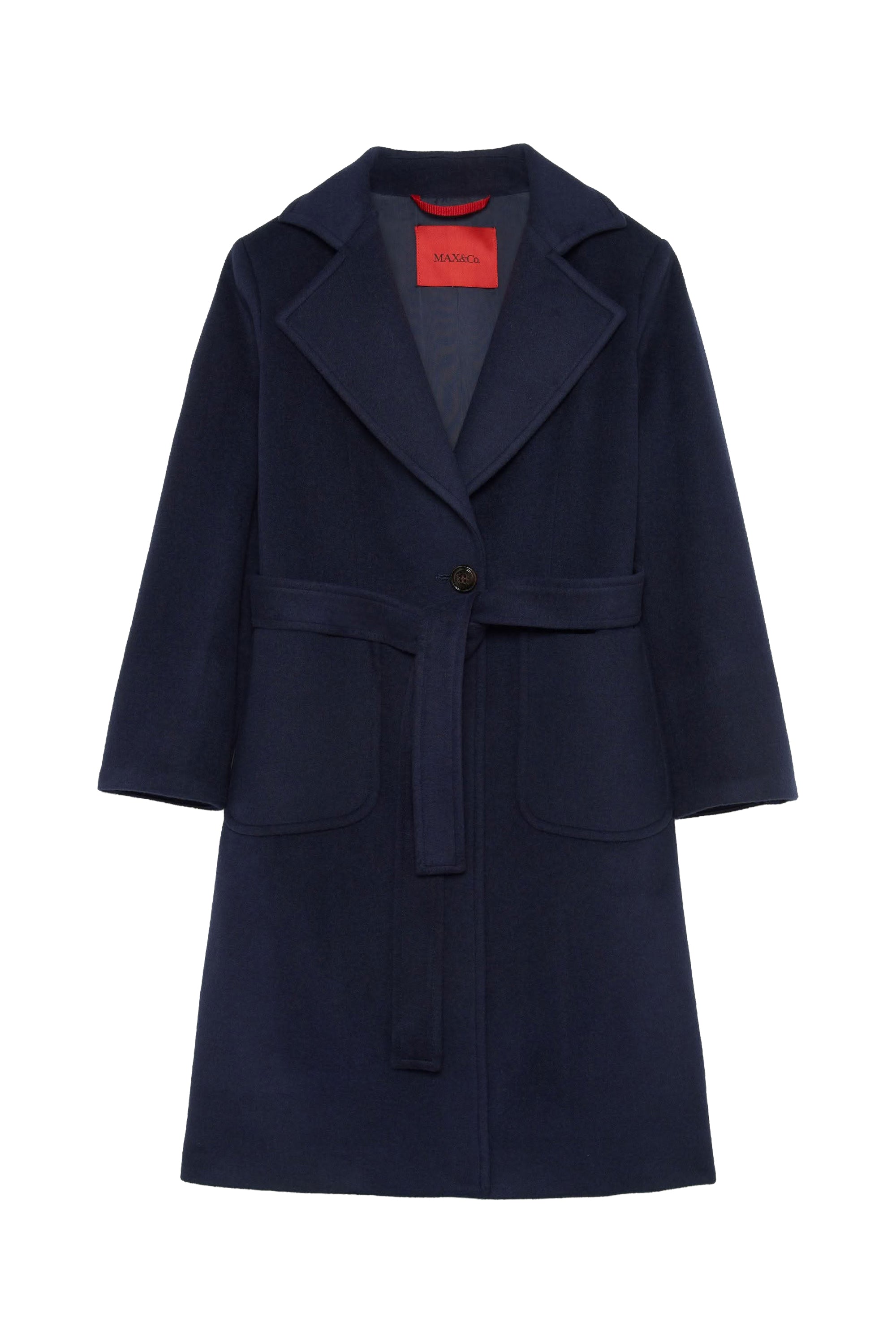 Coat with wool belt - Total Eclipse