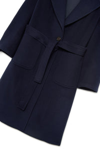 Manteau avec ceinture en laine - Total Eclipse