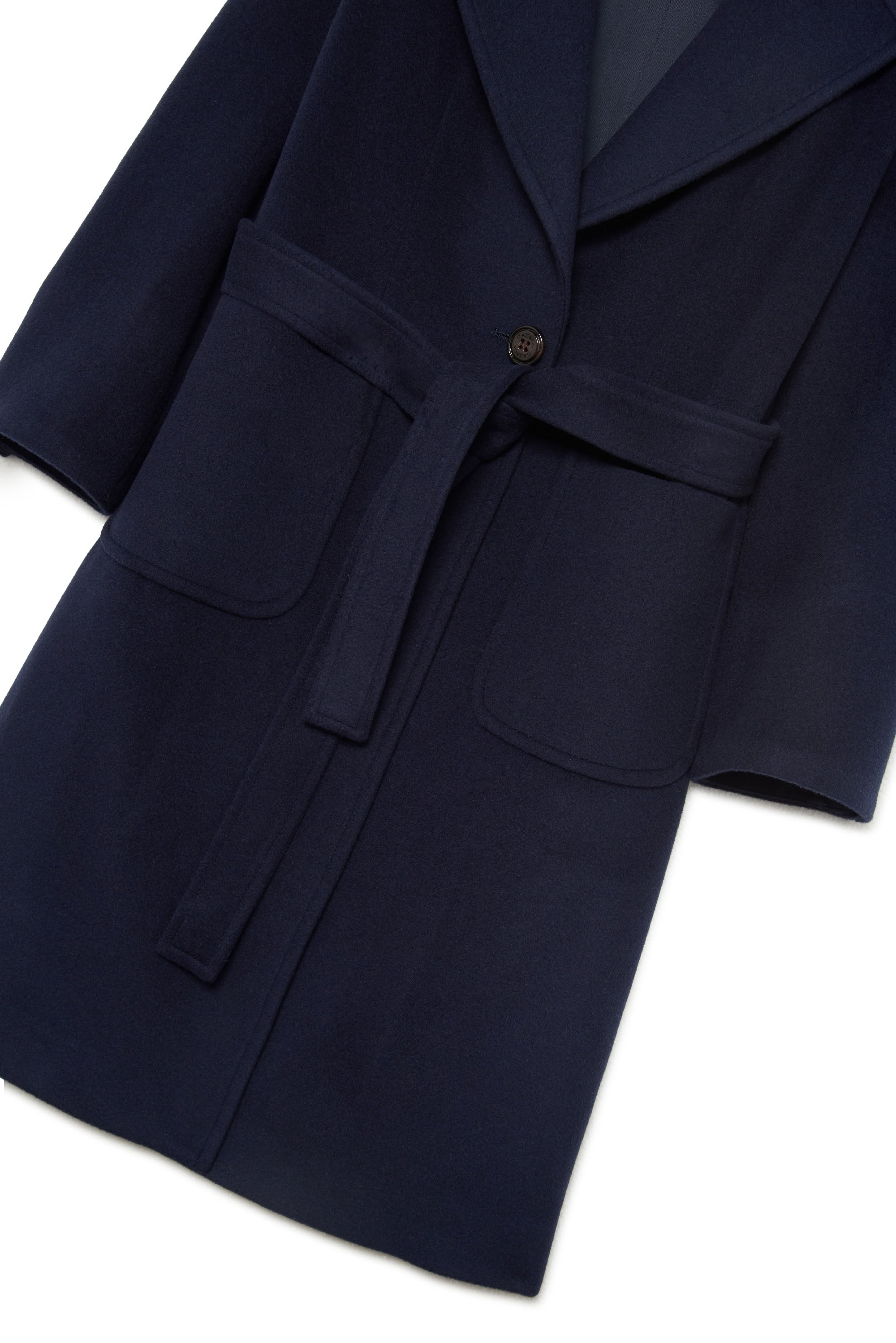 Manteau avec ceinture en laine - Total Eclipse