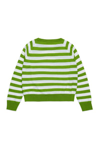 Pull à rayures en laine - Dark Citron & Butt