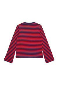 Long-sleeved striped T-shirt - Goji Berry & Evening