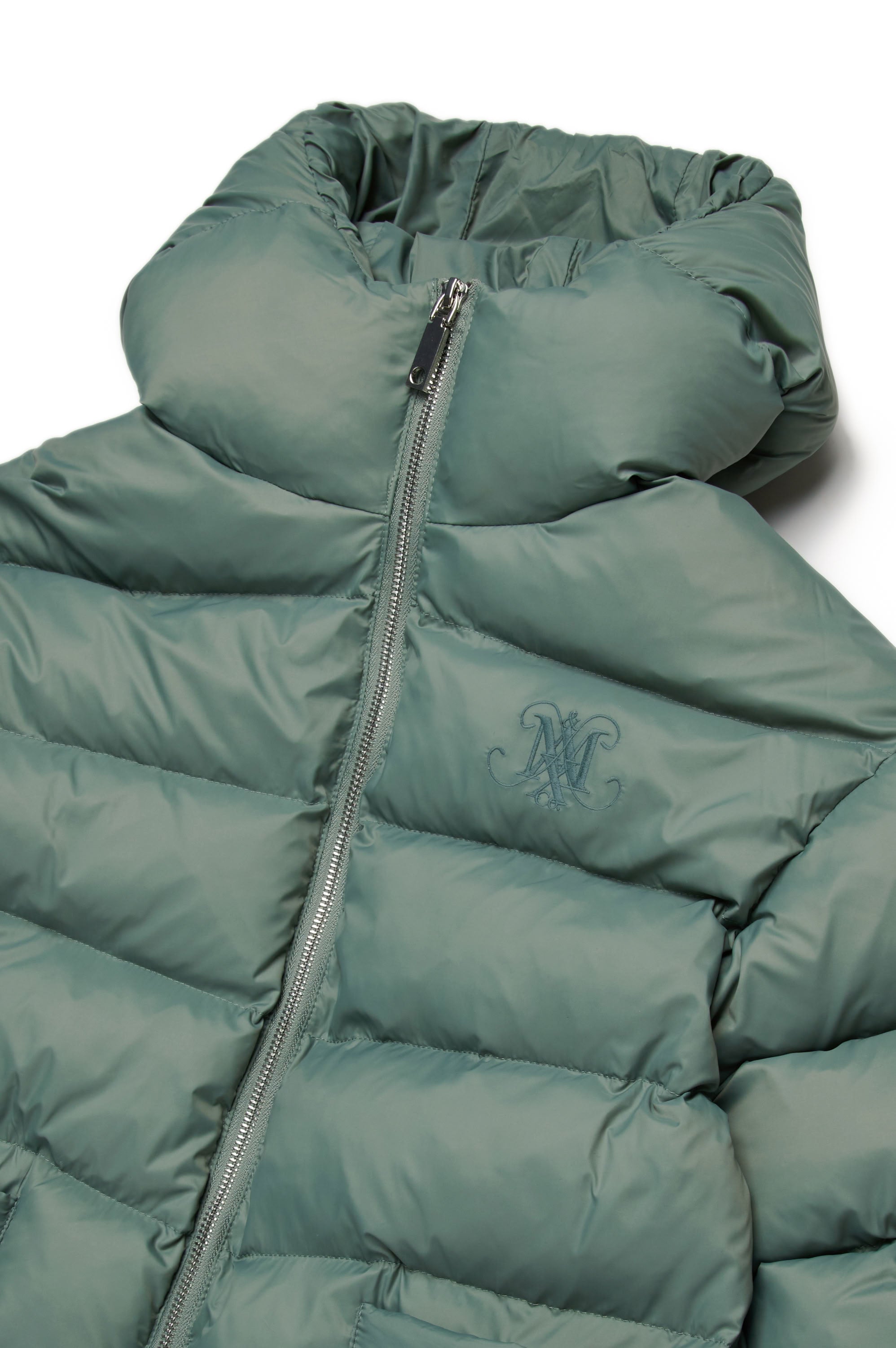 Long hooded down jacket - Laurel Wreath