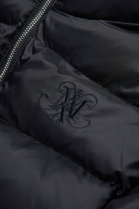 Long hooded jacket - Black