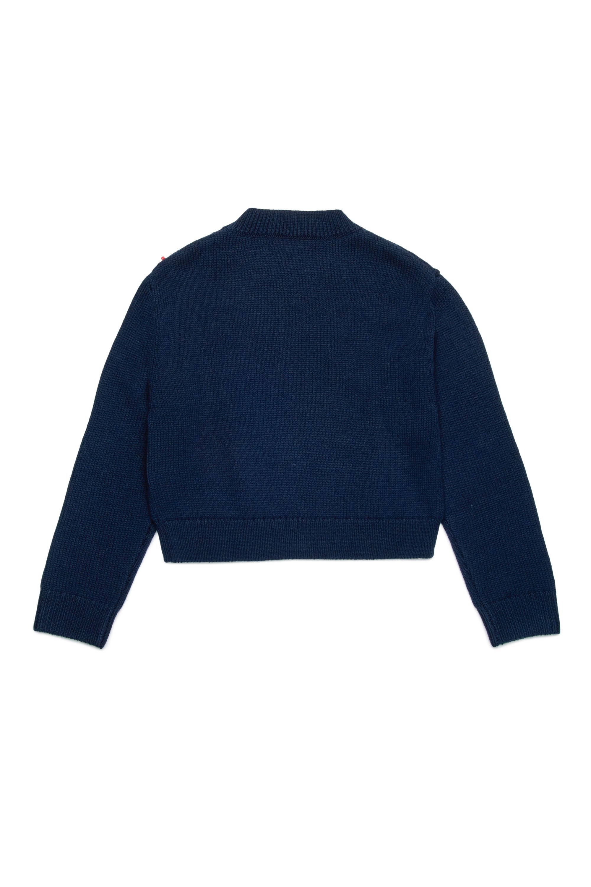 Pull à imprimé jacquard en laine - Evening Blue