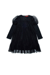 Robe à manches longues volantée - Black
