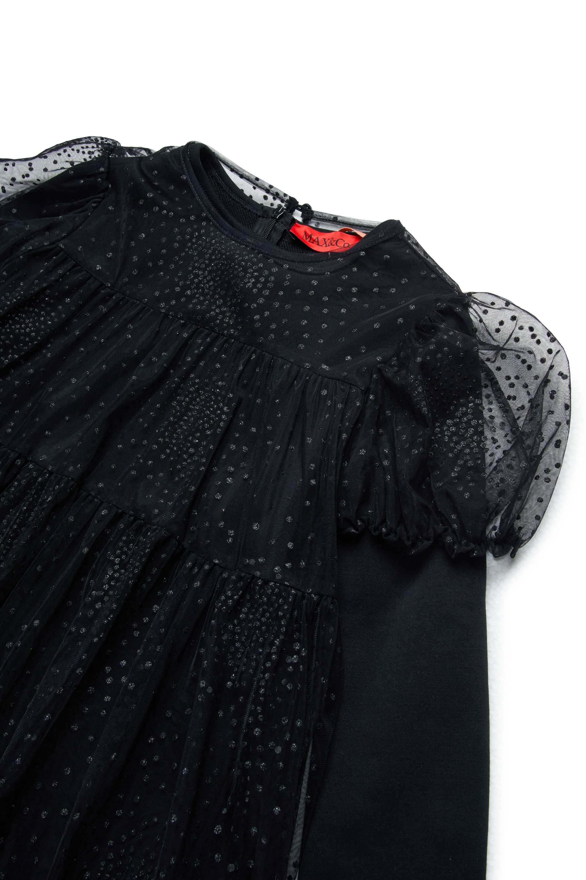 Robe à manches longues volantée - Black