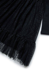 Robe à manches longues volantée - Black