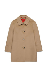 Wool button coat - Sesame