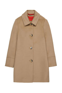 Wool button coat - Sesame