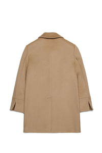 Wool button coat - Sesame