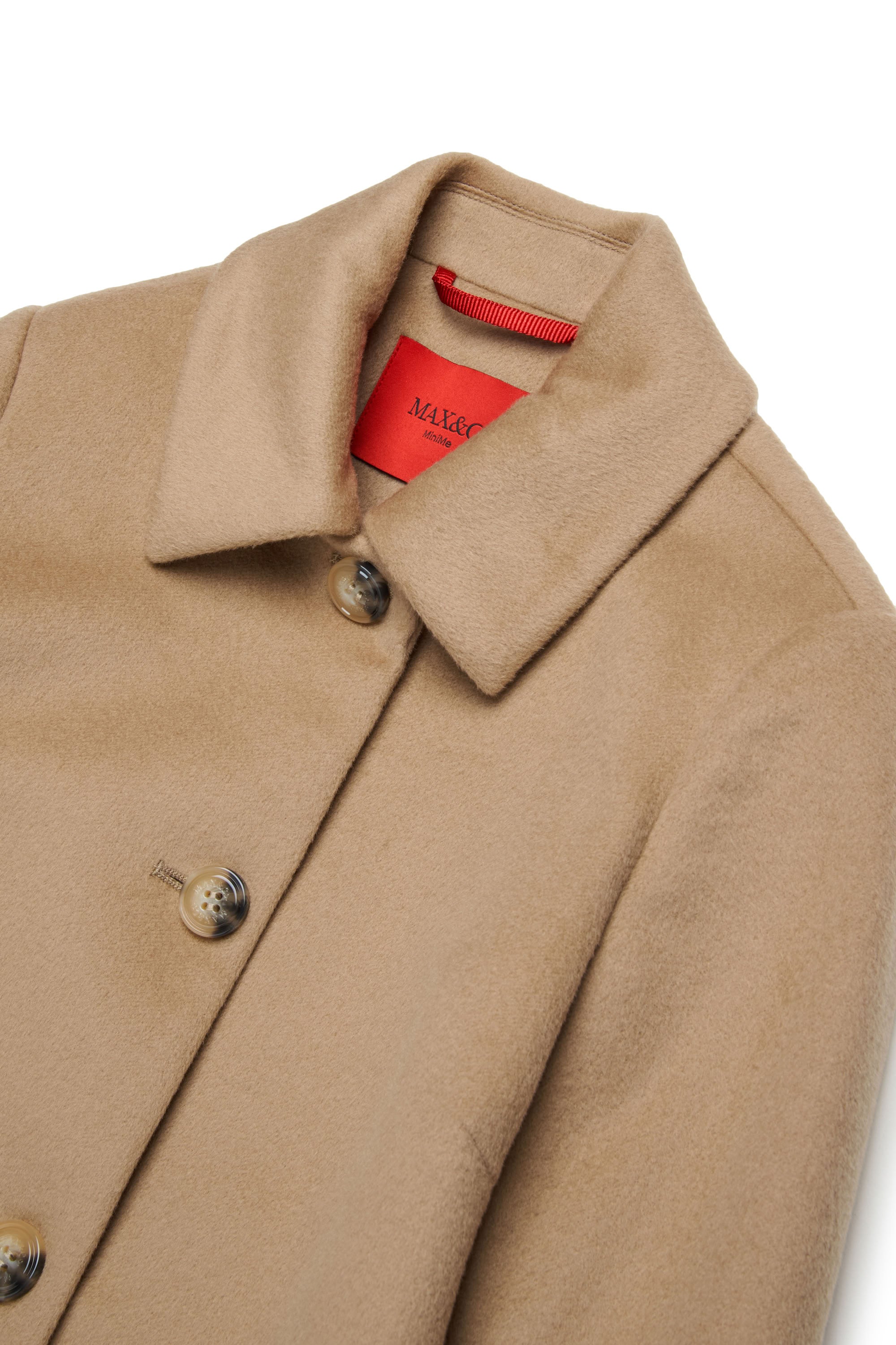 Wool button coat - Sesame