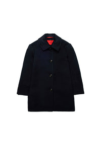 Wool button coat - Black