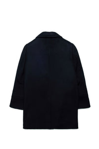 Wool button coat - Black