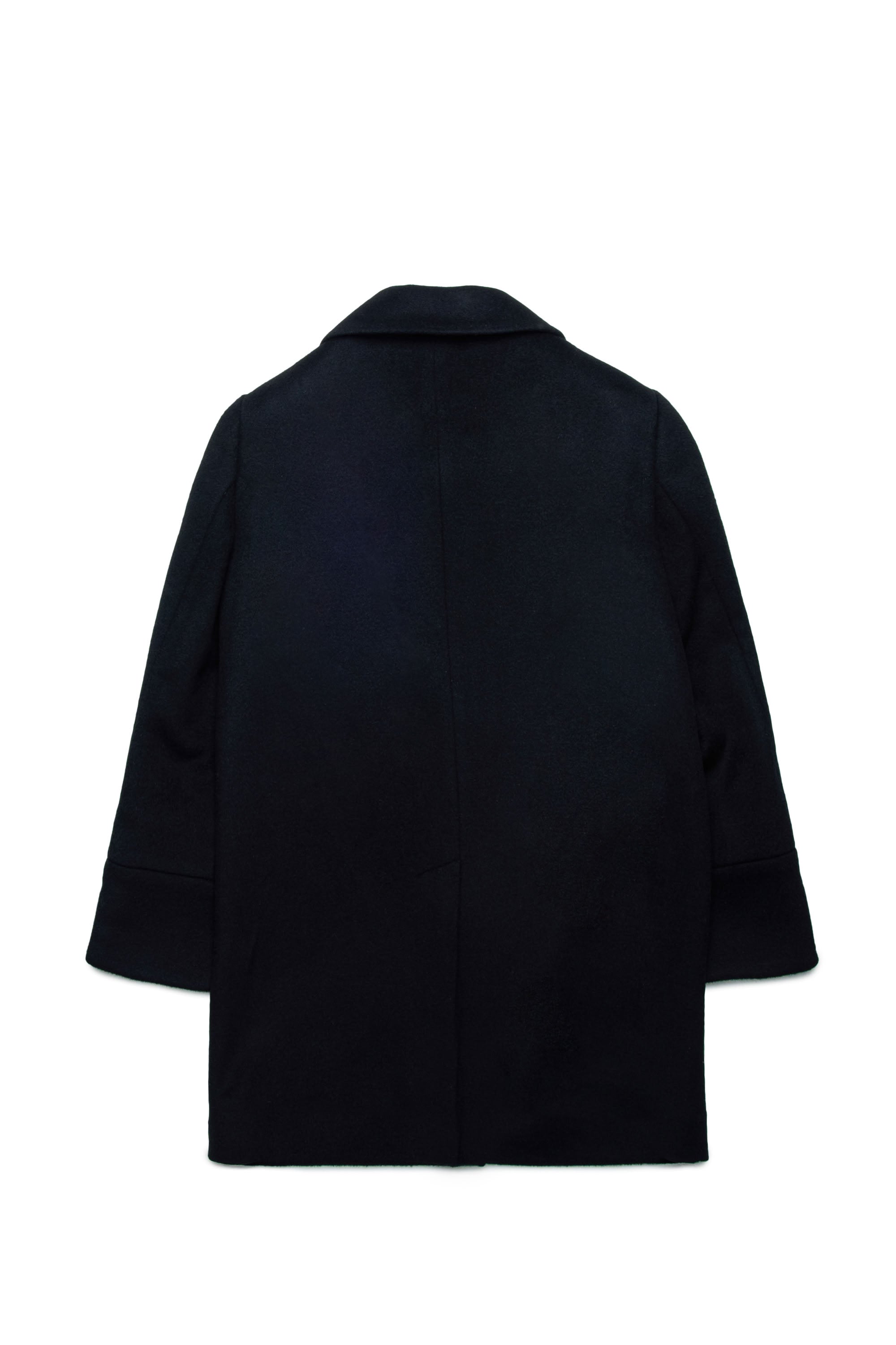 Wool button coat - Black
