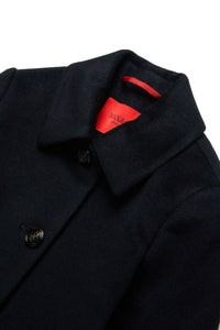 Wool button coat - Black