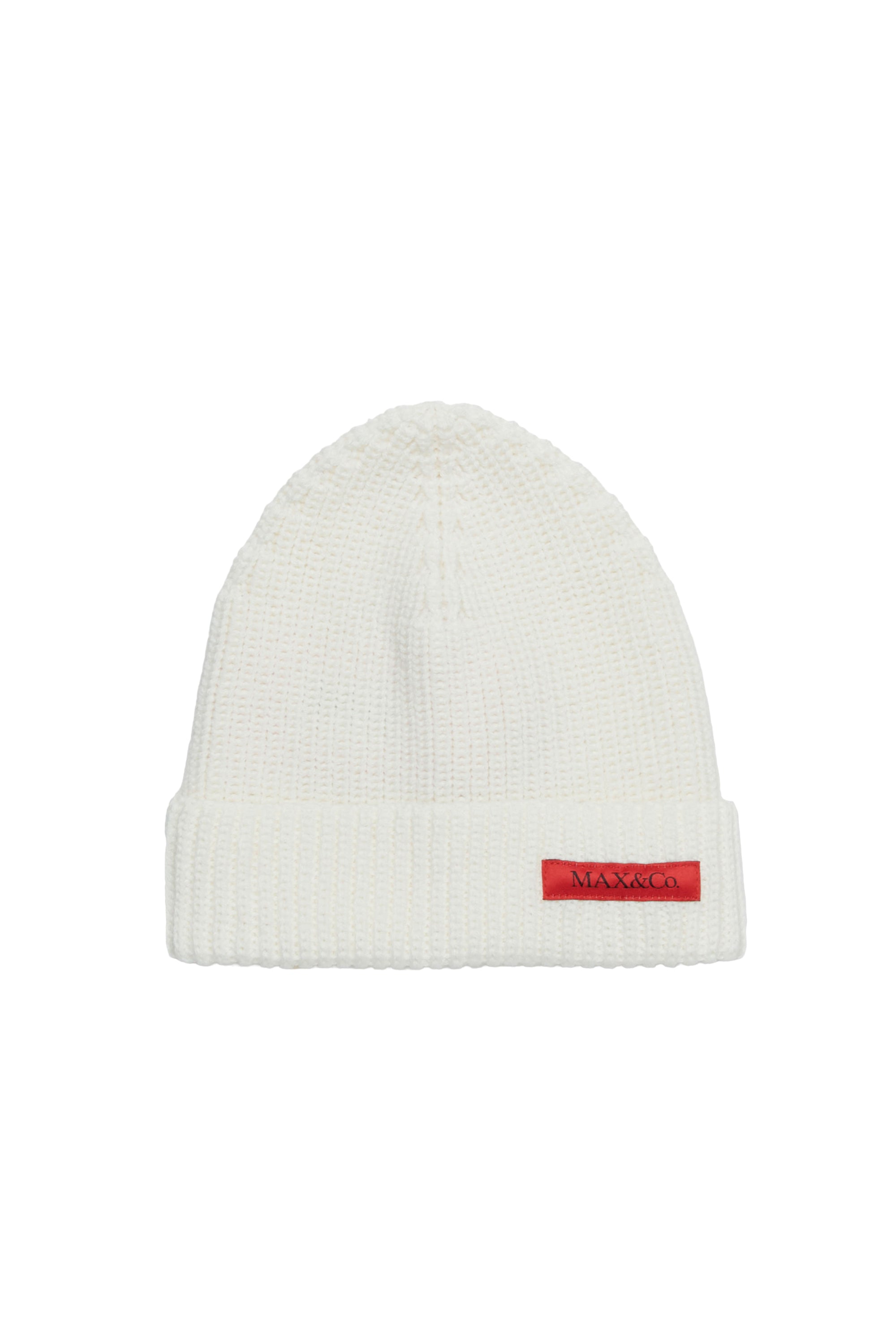 Beanie with wool logo - Buttercream