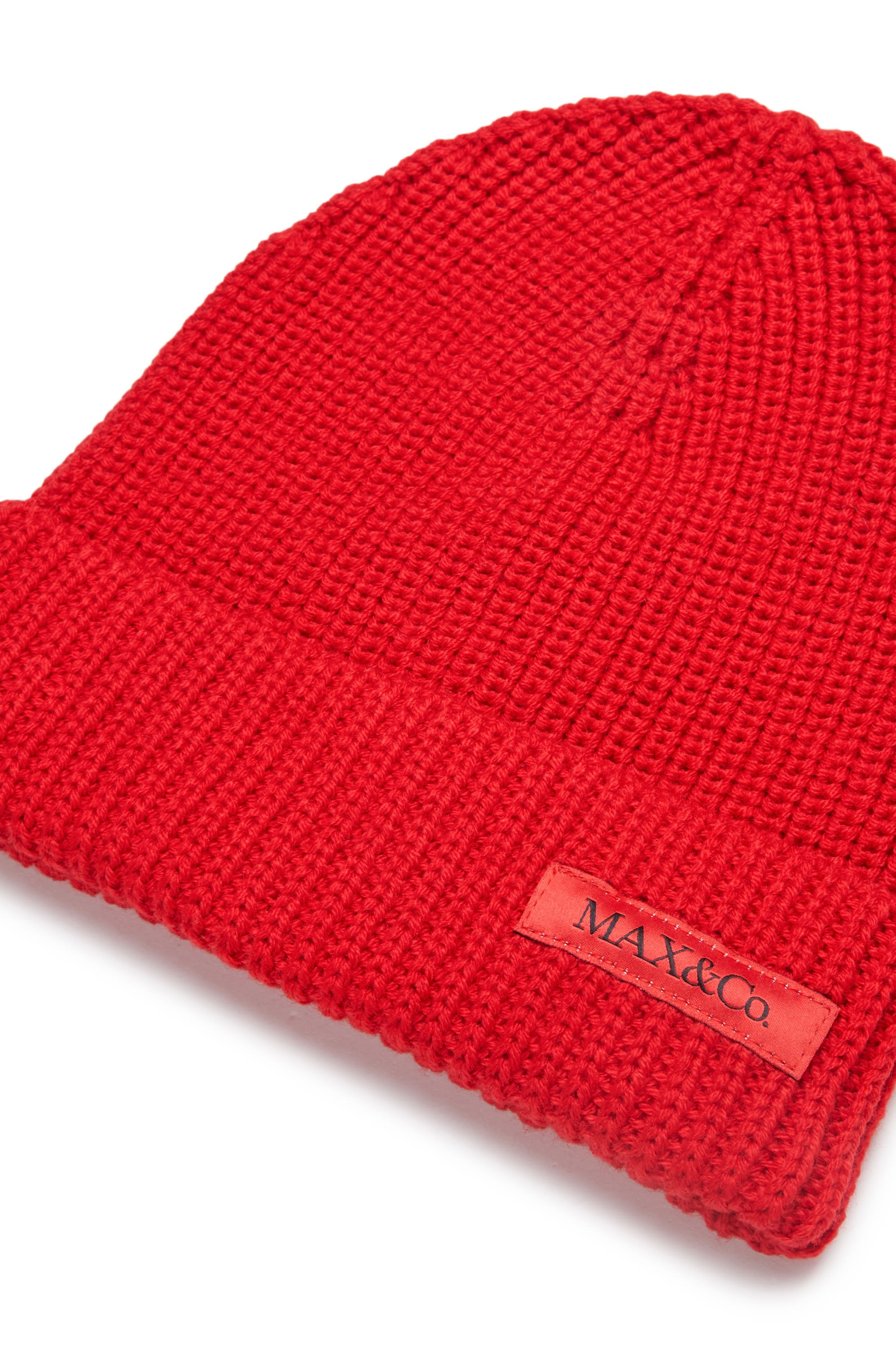 Beanie with wool logo - Goji Berry