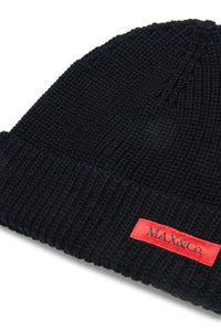 Wool logo hat - Black