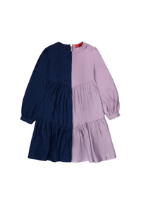 Dress with ruffles - Evening Blue