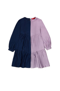 Dress with ruffles - Evening Blue