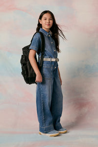 Washed denim jumpsuit - Blue Denim