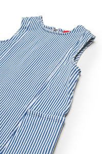 Striped denim dress - Blue Denim
