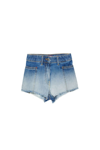 Short délavé en denim - Blue Denim