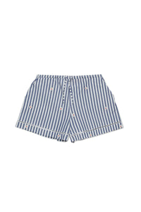 White & Light Blue Short - White & Light Blue